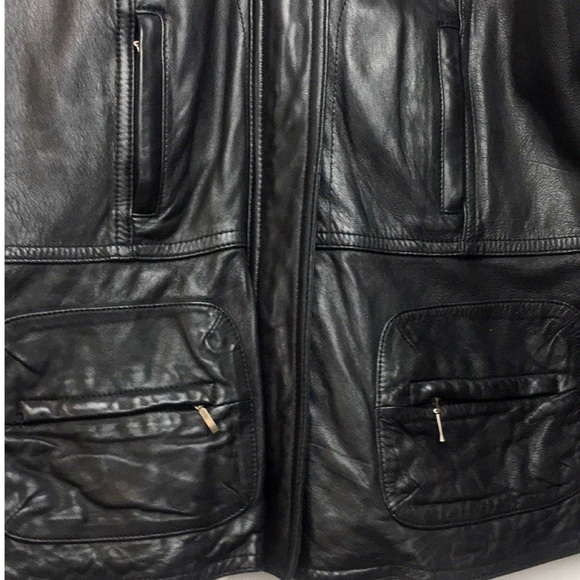 Black leather jacket size small - Picture 3 of 6